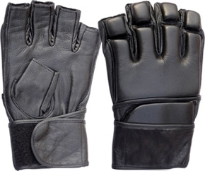  Half Finger Grappling Gloves Made of Cowhide Leather