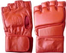  Half Finger Grappling Gloves Made of Cowhide Leather