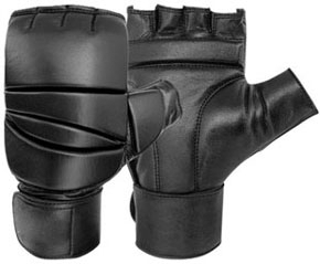  Half Finger Grappling Gloves Made of Cowhide Leather